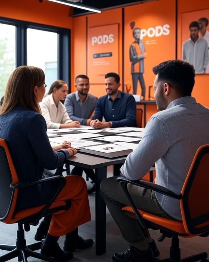 PODS team in a meeting